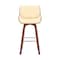 Armen Living Tyler 30" Bar Height Swivel Cream Faux Leather and Walnut Wood Bar Stool LCTYBACRWA30 - alternate 7